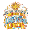 Als Gott mich schuf – Retro Spruch
