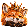 Königlicher Fuchs mit Krone