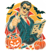 Halloween-Geist-Lehrer mit Whiteboard-Marker