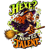 Hexe Talent: Kaffeewitch auf Besen