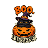 Boo Kürbiskatze mit Hexenhut