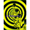 Spirals Neonfiguren-Silhouette