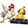 Chicken, Banana, DJ lustig