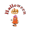 Halloween Freudiger Geist-Kürbis