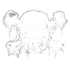 Tropfender Zombie Gothic Schädel