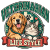 Tierarzt-Lebensstil-Hund-Katzen-Duo