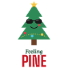 Feeling Pine Cute Weihnachtsbaum-Wortspiel-Pullover