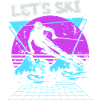 Lass uns Ski Neon Retro