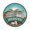 Athen Griechenland Reiseabzeichen Parthenon Souvenir