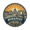 Budapester Reiseabzeichen Parlaments-Donau-Souvenir