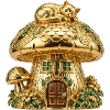 Golden Mushroom House mit Kätzchen