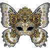 Goldene und silberne kaiserliche Maskerade