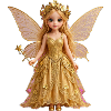 Goldene Feenprinzessin Glänzende Flügel