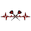 Herzschlag-Darts Kreuz