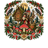 Weihnachts-Baba-Jaga-Slawische Hexen-Folklore