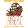 Waschbär im Schlitten: Selbst schuld