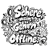 Offline-Gehirn Humor Cartoonspruch