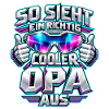 Cooler Opa mit futuristischer Brille