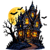 Spukhaus unter Vollmond