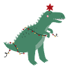 Niedlicher Weihnachtsdinosaurier