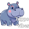 Hippo Vibes: Niedlicher Cartoon-Hippo