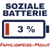 Soziale Batterie 3 % – Familienfeier-Modus
