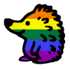 Igel LGBTQ bunt Regenbogenflagge