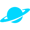 Blauer Ringplanet