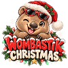 Wombastik Christmas Wombat mit Sonnenbrille