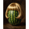 Wassermelone Bob Perücke