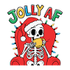 Jolly Af Skelett Mit Weihnachtsmütze