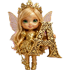 Goldene Fee mit verzierter A