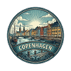Kopenhagen, Dänemark Reiseabzeichen Nyhavn Souvenir