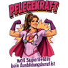 Pflegekraft Superheldin Motiv