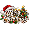 Frohe Weihnachten Ornament-Schrift