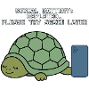 Soziale Batterie erschöpfte introvertierte Schildkröte