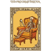 Das lustige Tarot-Skelett des Aufschiebers