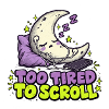 Mond müde zum Scrollen