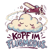 Kopf im Flugmodus Wolkenflug-Design