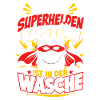 Superhelden Kostüm in der Wäsche