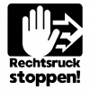 Rechtsruck stoppen Handzeichen
