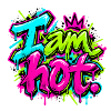 Ich bin heiß Neon Graffiti
