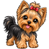 Yorkshire Terrier im Kawaii-Stil