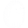 Süßer Doodle-Igel Linienkunst