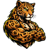 Muskel Leopard Krieger