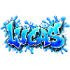 LUCAS explodiert in Neonblau! Epischer Graffiti-Name