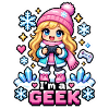 ICH BIN EIN NERD - Kawaii Wintermädchen