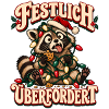 Festlich überfordert Waschbär
