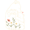 Minimales Gänseblümchen-Mama-Leben süße Mama-Bär