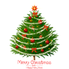 Weihnachtsbaum mit Kugeln.
